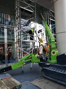 specialist access glass replacement with spider crane